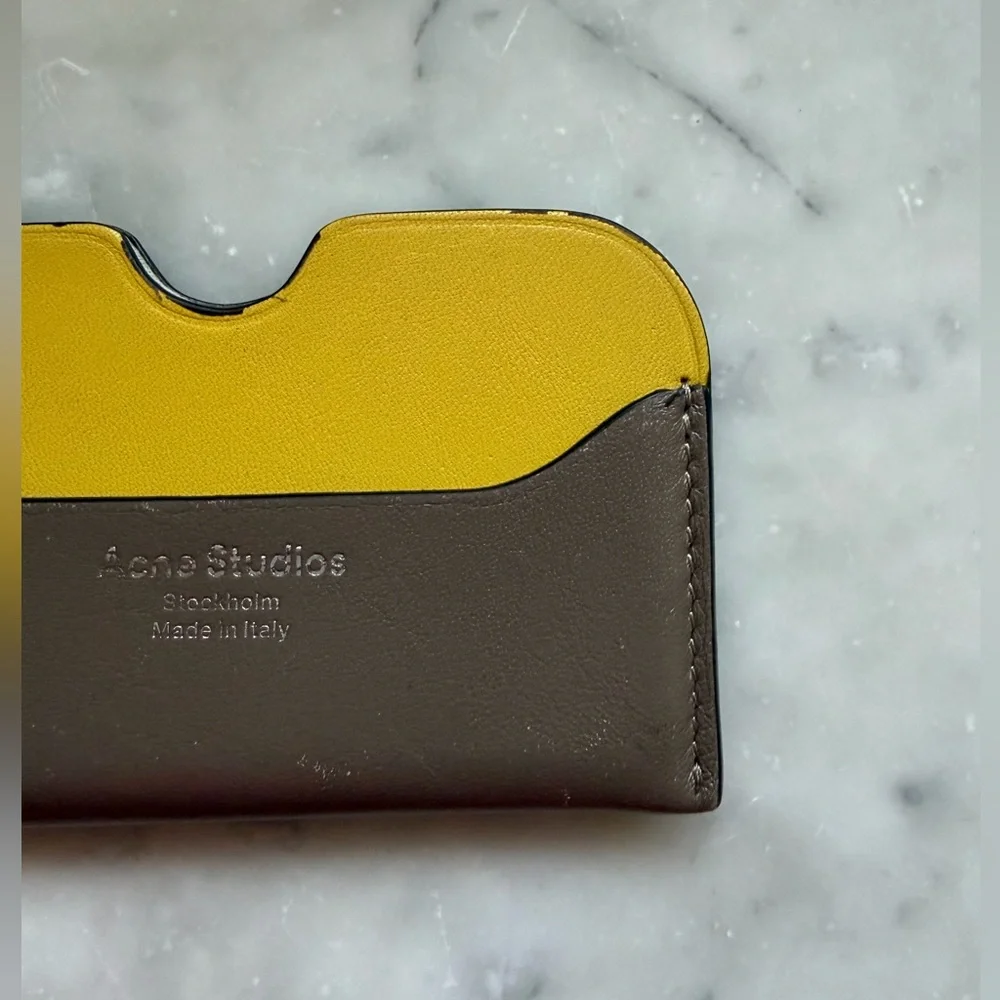 acne studios 2 tone card holder